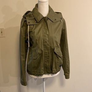 Abercrombie & Fitch khaki olive  utility jacket parka size M